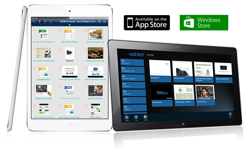 vablet Content Management for iPad or Windows 8
