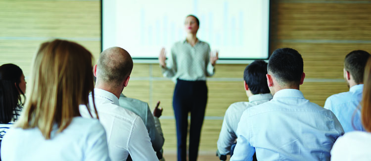 Woman Leading Class on Digital Marketing Tools and Technology