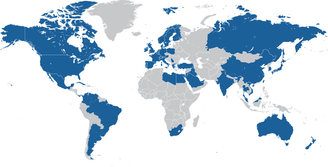 World Map for Digital Asset Management Software Clients